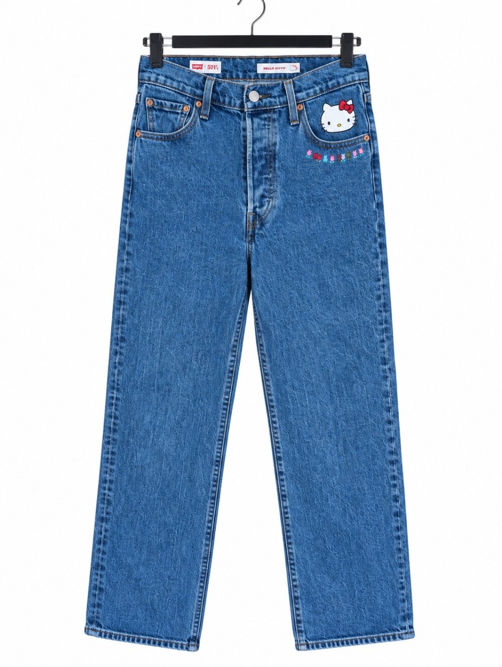 Levi’s x Hello Kitty Ribcage Straight Jeans Size 26 High Rise Sanrio Denim